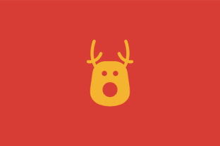 Christmas Deer Flat Vector Icon