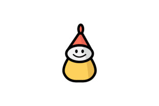 Christmas Doll Filled Outline Icon