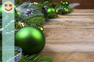 Christmas Green Baubles for Holiday Design