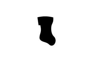 Christmas Sock Glyph Vector Icon