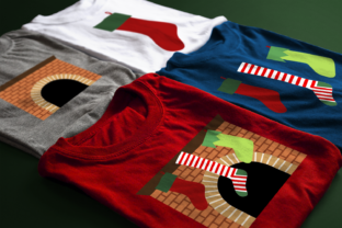 Christmas Stocking and Fireplace for Crafts