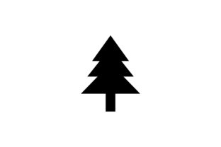 Christmas Tree Glyph Vector Icon