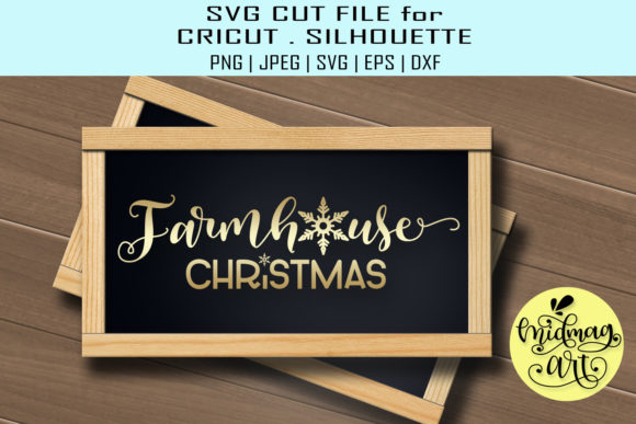 Farmhouse Christmas Crafts Graphic Design Asset