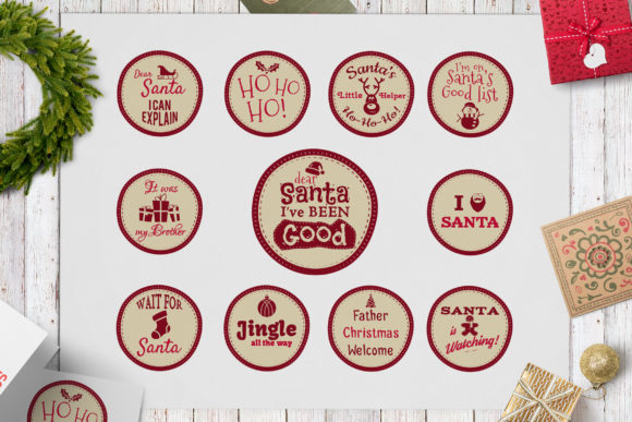 Funny Christmas Overlays Bundle for Crafts