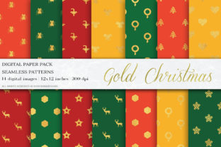 Gold Christmas Digital Papers
