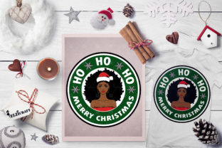 Merry Christmas, Afro Girl, Santa Hat for Crafts