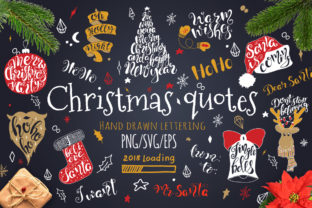 Merry Christmas Quotes Lettering Set for Crafts