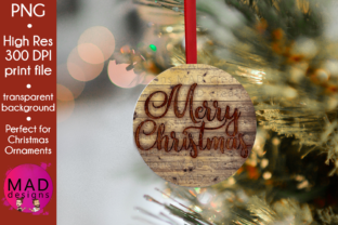 Merry Christmas - Wood Slice Ornament in Crafts