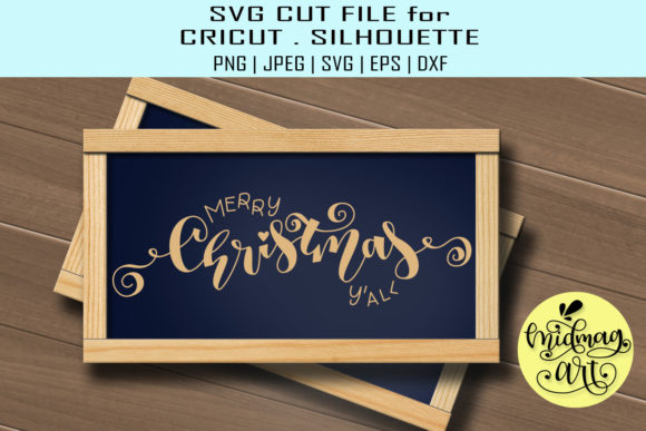 Merry Christmas Yall Sign for Crafts
