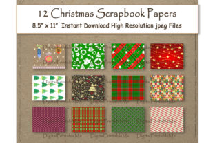 Retro Country Christmas Digital Paper 11