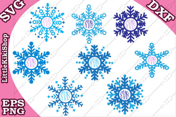 Snowflakes Monogram, Christmas Crafts